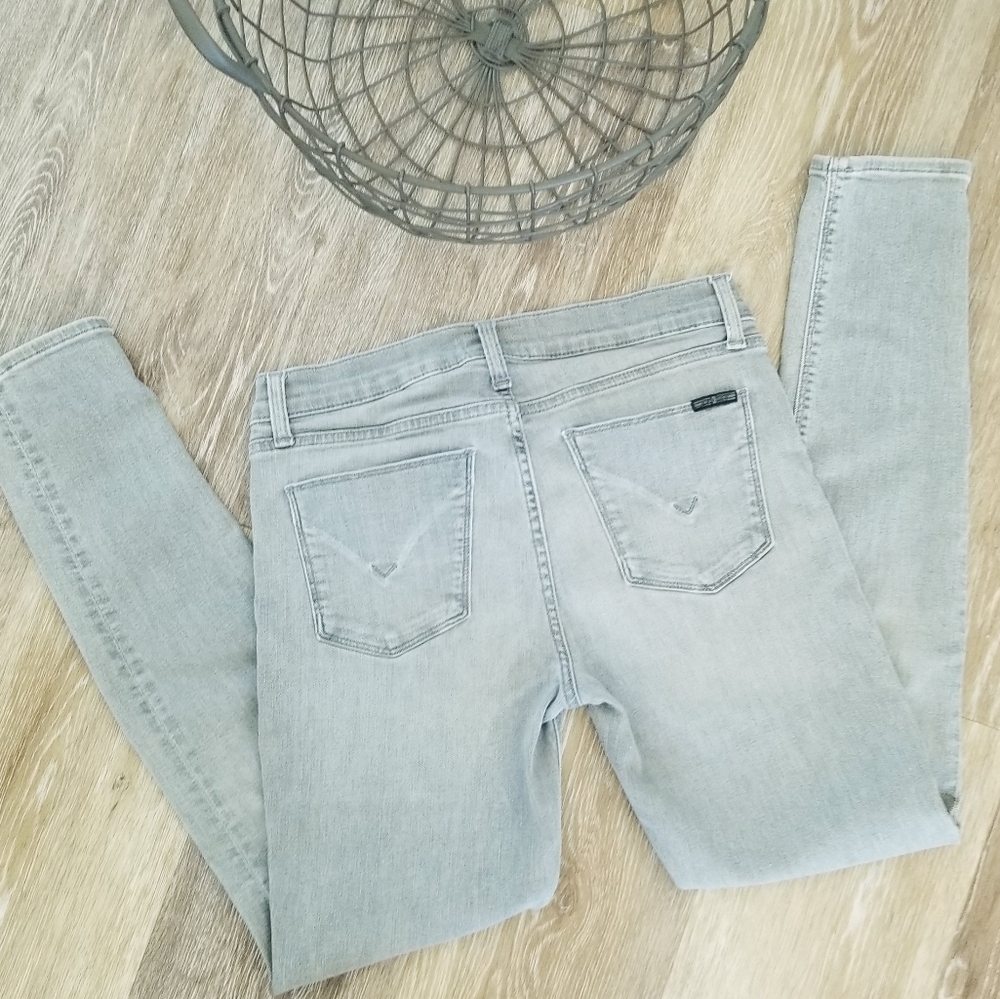 Hudson Women's Denim Mid Rise High Rise Skinny Jeans Straight Leg Zip up sz 28